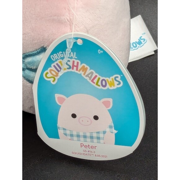 Squishmallows Peter The Pig With Blue Bandana 5” Spring Farm Squad Plush - Picture 6 of 7